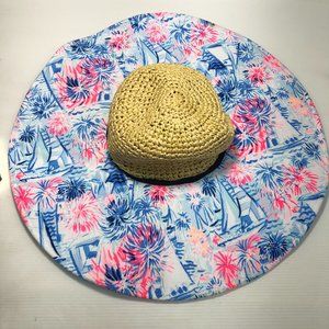 NWT Lilly Pulitzer Canvas Firework Boat Beach Hat